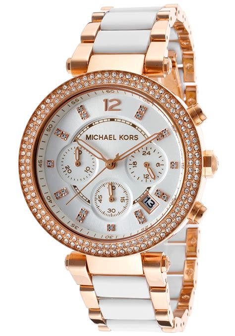 michael kors parker pave two tone watch|Amazon.com: Michael Kors Women's Two Tone Parker Watch .